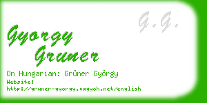 gyorgy gruner business card