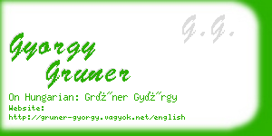 gyorgy gruner business card